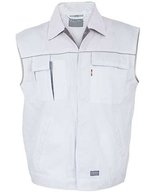 Carson Contrast Arbeitsweste mit Reflexpaspeln, Black/Grey S, CR750 – Blanc/Gris