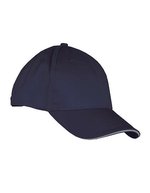 Carson Contrast Carson Sandwich-Cap mit Velcro-Verschluss – Deep Navy/Grey
