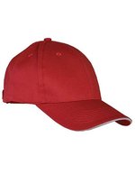 Carson Contrast Carson Sandwich-Cap mit Velcro-Verschluss – Red/Grey