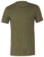 Canvas Körperbetontes Kurzarm-Jersey T-Shirt, Black XL, CV3001 – Militare Verde