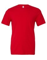 Canvas Körperbetontes Kurzarm-Jersey T-Shirt, Black XL, CV3001 – Rosso