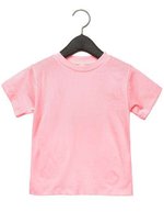 Canvas Kleinkind T-Shirt aus Baumwolle, kurzarm, Asphalt (Solid) 2 Jahre, CV3001T – Rosa