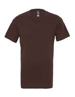 Canvas Jersey Kurzarm V-Neck T-Shirt Baumwolle – Brown