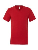 Canvas Jersey Kurzarm V-Neck T-Shirt Baumwolle – Red
