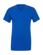 Canvas Jersey Kurzarm V-Neck T-Shirt Baumwolle – True Royal