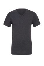 Canvas V-Ausschnitt T-Shirt aus Baumwolle-Polyester, Dark Grey Heather S, CV3005CVC – Bild 3