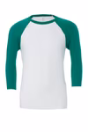 Canvas T-Shirt Baseball Manches 3/4 Coupe Raglan, Black/White S, CV3200 – image 3