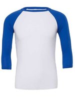 Canvas 3/4-Ärmel Baseball T-Shirt Raglan-Schnitt, Black/Deep Heather XS, CV3200 – Bianco/Vero Reale