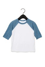 Canvas Kleinkinder Baseball-Tee mit 3/4 Ärmeln, White/Black 2 Jahre, CV3200T – Bild 3