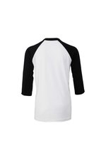 Canvas Jugend 3/4 Arm Baseball-Tee mit Raglan-Ärmeln, White/Black L (14/16 Jahre), CV3200Y – Bild 4