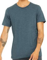 Canvas Unisex Triblend Crew Neck T-Shirt Aqua Triblend (Heather) M (CV3413), CV3413 – Steel Blue Triblend (Heather)