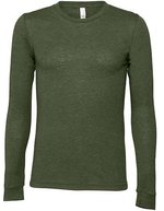Canvas Langarm T-Shirt aus Airlume-Baumwolle, Black M, CV3501 – Military Green