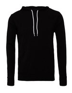 Canvas Fleece Pullover Hoodie mit Kangurutasche – Black