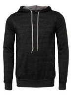 Canvas Fleece Pullover Hoodie mit Kangurutasche – DTG Black
