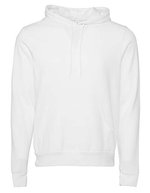 Canvas Fleece Pullover Hoodie mit Kangurutasche – DTG White
