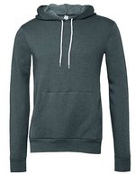 Canvas Fleece Pullover Hoodie mit Kangurutasche, Dark Grey Heather XS, CV3719 – Heather Slate
