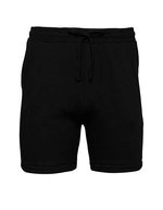 Canvas Sponge Fleece Sweatshorts mit Kordelzug – Black