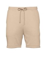Canvas Sponge Fleece Sweatshorts mit Kordelzug – Tan