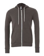 Canvas Poly-Cotton Fleece Full-Zip Hoodie – Asphalt (Solid)