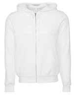 Canvas Poly-Cotton Fleece Full-Zip Hoodie – DTG White