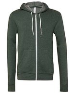 Canvas Poly-Cotton Fleece Full-Zip Hoodie, Asphalt (Solid) XS, CV3739 – Melange Foresta