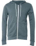 Canvas Poly-Cotton Fleece Full-Zip Hoodie, Asphalt (Solid) XS, CV3739 – Heather Slate