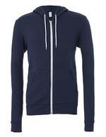 Canvas Poly-Cotton Fleece Full-Zip Hoodie – Navy