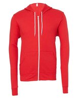 Canvas Poly-Cotton Fleece Full-Zip Hoodie, Asphalt (Solid) XS, CV3739 – Rosso