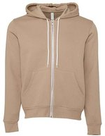 Canvas Poly-Cotton Fleece Full-Zip Hoodie, Asphalt (Solid) XS, CV3739 – Cuoio