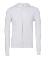Canvas Poly-Cotton Fleece Full-Zip Hoodie, Asphalt (Solid) XS, CV3739 – Bianco