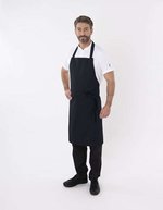 Dennys London Verstellbare Bib-Schürze aus Polyester-Baumwolle – Black