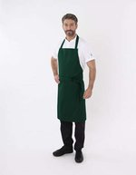 Dennys London Verstellbare Bib-Schürze aus Polyester-Baumwolle – Bottle Green