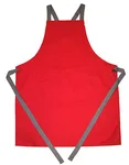 Dennys London Bib Apron with Grey Ties 2023, Red 70 x 91 cm, DL130 – image 2