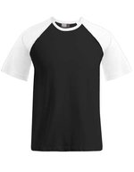 Promodoro Raglan T-Shirt mit Kontrastärmeln für Herren – Black/White