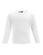 Promodoro Langarm-T-Shirt Slim Fit Baumwolle für Kinder, Navy 104, E195 – White