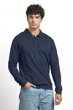 Promodoro Polo-Sweatshirt mit Polokragen und Elasthan, Black M, E2049N – Bild 1