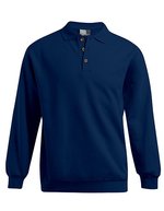 Promodoro Polo-Sweatshirt mit Polokragen und Elasthan – Navy