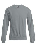 Promodoro Herren-Sweater 80/20 mit Rundhalsausschnitt, White S, E2199N – Sport Grigio (Melange)