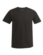 Promodoro Baumwoll-T-Shirt mit Elasthan-Kragen, White S, E3000 – Antracite (Unito)