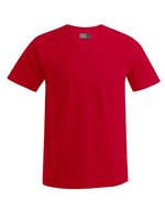 Promodoro Baumwoll-T-Shirt mit Elasthan-Kragen, White S, E3000 – Rosso fuoco