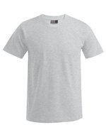 Promodoro Baumwoll-T-Shirt mit Elasthan-Kragen, White S, E3000 – Sport Grigio (Melange)