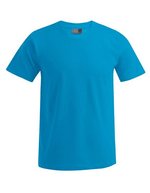 Promodoro Baumwoll-T-Shirt mit Elasthan-Kragen, White S, E3000 – Turchese