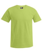 Promodoro Baumwoll-T-Shirt mit Elasthan-Kragen, White S, E3000 – Wild Lime