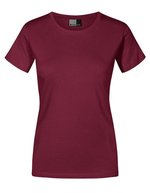 Promodoro Premium-T-Shirt 100% Baumwolle für Damen, Black S, E3005 – Borgogna