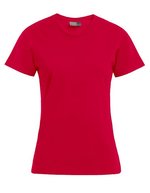 Promodoro Premium-T-Shirt 100% Baumwolle für Damen, Black S, E3005 – Rosso fuoco