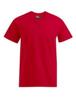 Premium V-Neck T-Shirt aus Baumwolle – Fire Red