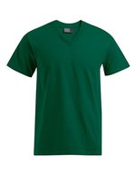 Premium V-Neck T-Shirt aus Baumwolle – Forest