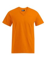 Promodoro Premium V-Neck T-Shirt aus Baumwolle, Steel Grey (Solid) XL, E3025 – Orange