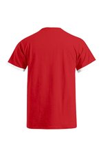 Promodoro T-Shirt mit Kontrast-Bündchen für Herren, Fire Red/White S, E3070 – Bild 4