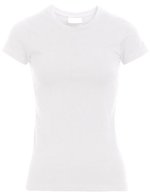 Promodoro Slim Fit T-Shirt aus Baumwolle für Damen – White